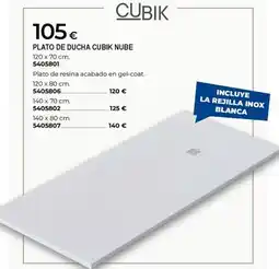 BigMat Plato de ducha cubik nube oferta