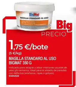 BigMat BIGMAT Masilla standard al uso oferta
