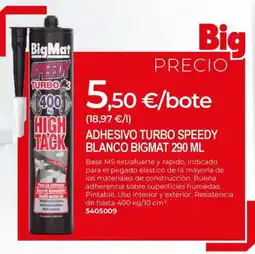 BigMat BIGMAT Adhesivo turbo speedy blanco oferta