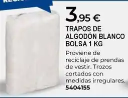 BigMat Trapos de algodón blanco oferta