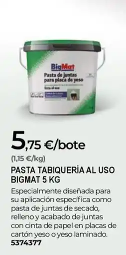 BigMat BIGMAT Pasta tabiquería al uso oferta
