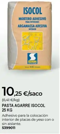 BigMat ISOCOL Pasta agarre oferta