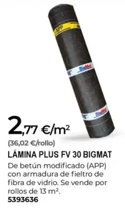 BigMat BIGMAT Lámina plus fv 30 oferta