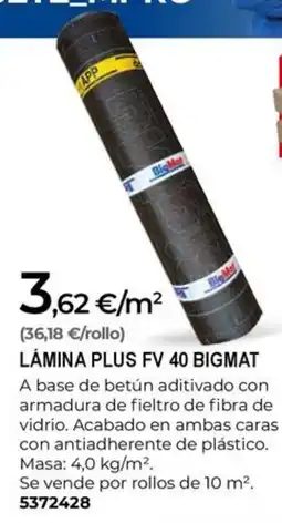 BigMat BIGMAT Lámina plus fv 40 oferta