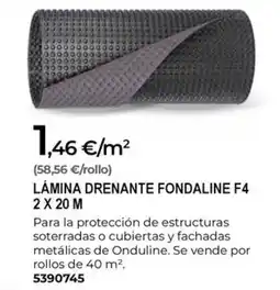 BigMat Lámina drenante fondaline f4 2 x 20 m oferta