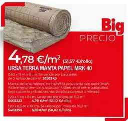 BigMat Ursa terra manta papel mrk 40 oferta