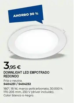BigMat Downlight led empotrado redondo oferta