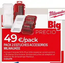 BigMat MILWAUKEE Pack 2 estuches accesorios oferta