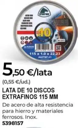 BigMat Lata de 10 discos extrafinos 115 mm oferta