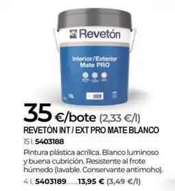 BigMat Revetón int/ext pro mate blanco oferta