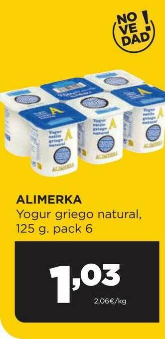 Alimerka Alimerka Yogur Griego Natural oferta
