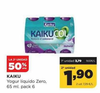 Alimerka La 2a Unidad 50% Dto Kaiku Yogur Liquido Zero oferta