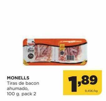 Alimerka Monells Tiras De Bacon Ahumado oferta