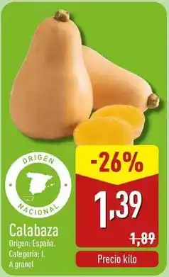 ALDI Origen - calabaza oferta