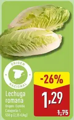 ALDI Origen - lechuga romana oferta