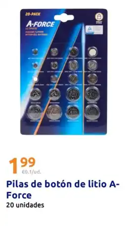 Action Pilas de botón de litio A- Force oferta