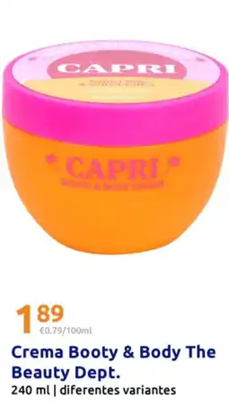 Action CAPRI Crema Booty & Body The Beauty Dept. oferta