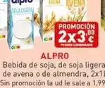 Hiperber Alpro - bebida de soja, de soja ligera de avena o de almendra oferta