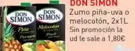 Hiperber Don simón - zumo piña-uva o melocotón oferta