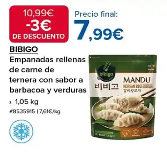 Costco BIBIGO Empanadas rellenas de carne de ternera con sabor a barbacoa y verduras oferta