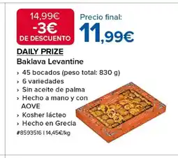Costco DAILY PRIZE Baklava Levantine oferta