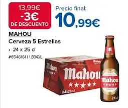 Costco MAHOU Cerveza 5 Estrellas oferta