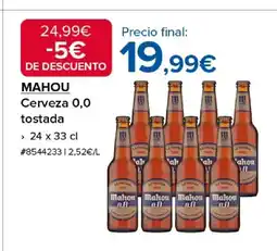 Costco MAHOU Cerveza 0,0 tostada oferta
