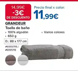 Costco GRANDEUR Toalla de baño oferta