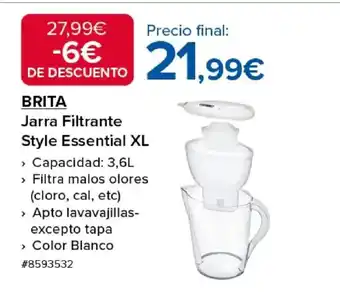 Costco BRITA Jarra Filtrante Style Essential XL oferta
