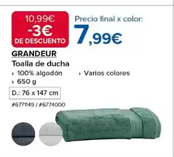 Costco GRANDEUR Toalla de ducha oferta