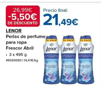Costco LENOR Perlas de perfume para ropa Frescor Abril oferta