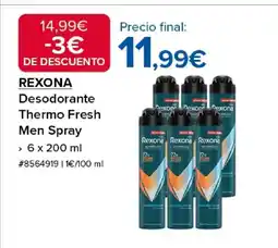 Costco REXONA Desodorante Thermo Fresh Men Spray oferta