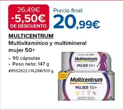 Costco MULTICENTRUM Multivitamínico y multimineral mujer 50+ oferta