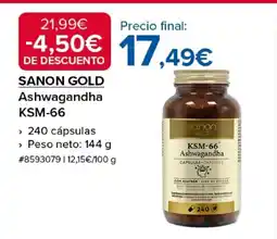 Costco SANON GOLD Ashwagandha KSM-66 oferta