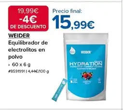 Costco WEIDER Equilibrador de electrolitos en polvo oferta