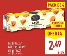 ALDI SAL DE PLATA Atún en aceite de girasol oferta