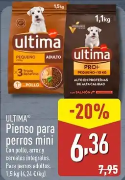 ALDI ULTIMA Pienso para perros mini oferta