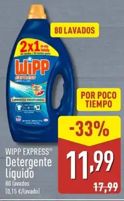 ALDI WIPP EXPRESS Detergente Líquido oferta