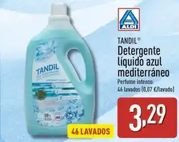ALDI TANDIL Detergente Líquido azul mediterráneo oferta