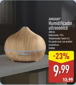 ALDI AMBIANO Humidificador ultrasónico oferta