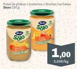 Sorli Hero - potet de platan i maduixa o fruites variades oferta