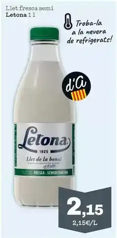 Sorli Letona - llet fresca semi oferta