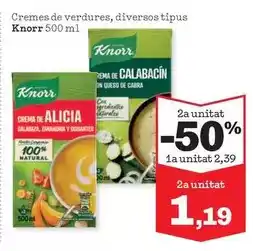 Sorli Knorr - cremes de verdures, diversos tipus oferta