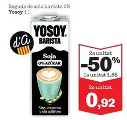 Sorli Yosoy - beguda de soia barista 0% oferta