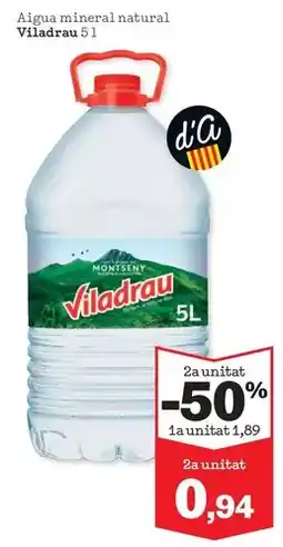 Sorli Viladrau - aigua mineral natural oferta