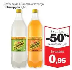 Sorli Schweppes - refresc de llimona o taronja oferta