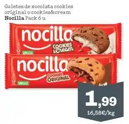 Sorli Nocilla - galetes de xocolata cookies original o cookies&cream oferta