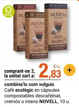 BonpreuEsclat Intenso - cafè ecologic en càpsules compostables descafeïnat, cremos o intens oferta