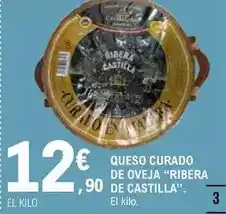 E.Leclerc Ribera de castilla - queso curado de oveja oferta