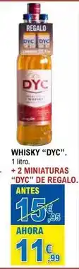 E.Leclerc Dyc - whisky 1 litro + 2 miniaturas dyc de regalo oferta
